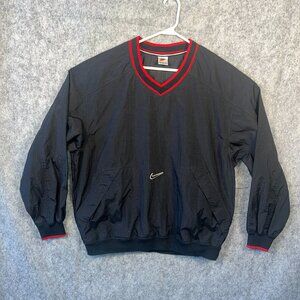 VINTAGE 90’s Bred Nike Pullover Windbreaker Front Zip Pouch Men's Size Large